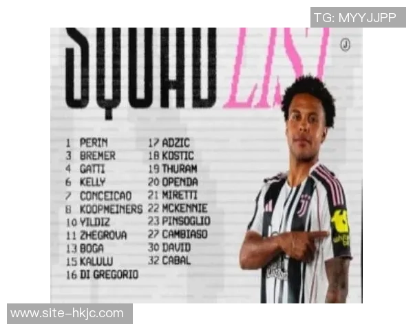 尤文图斯客战萨索洛大名单公布伊尔迪兹领衔锋线DV9因伤缺阵布雷默在列